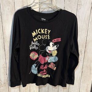 Disney Black Mickey Mouse Pajama Top